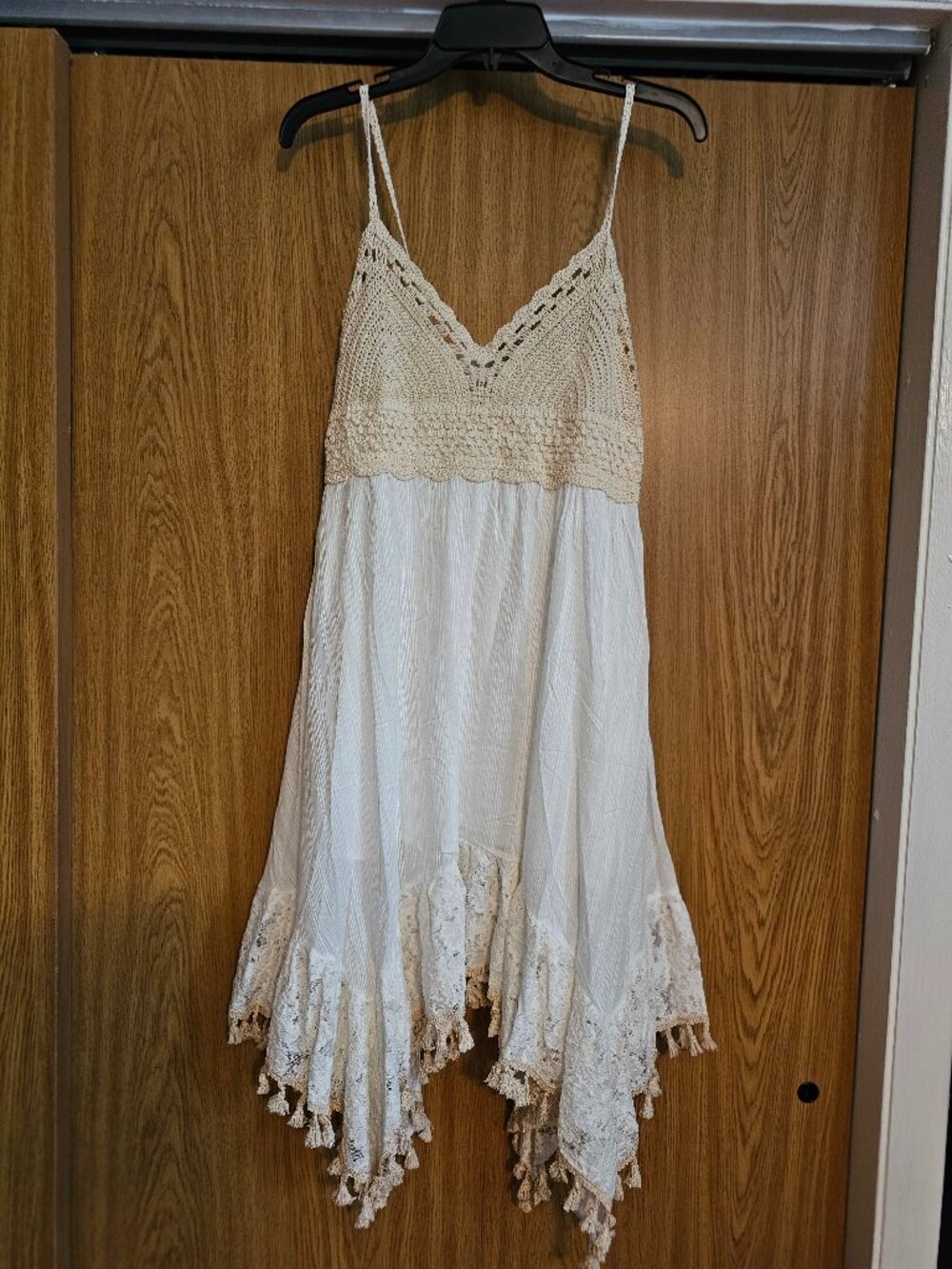 Boho NWT Womanbs Crochet Bodice Dress